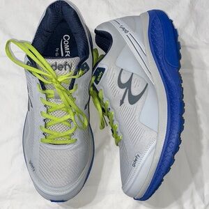 Gdefy Gray and Blue Athletic Shoes for Men